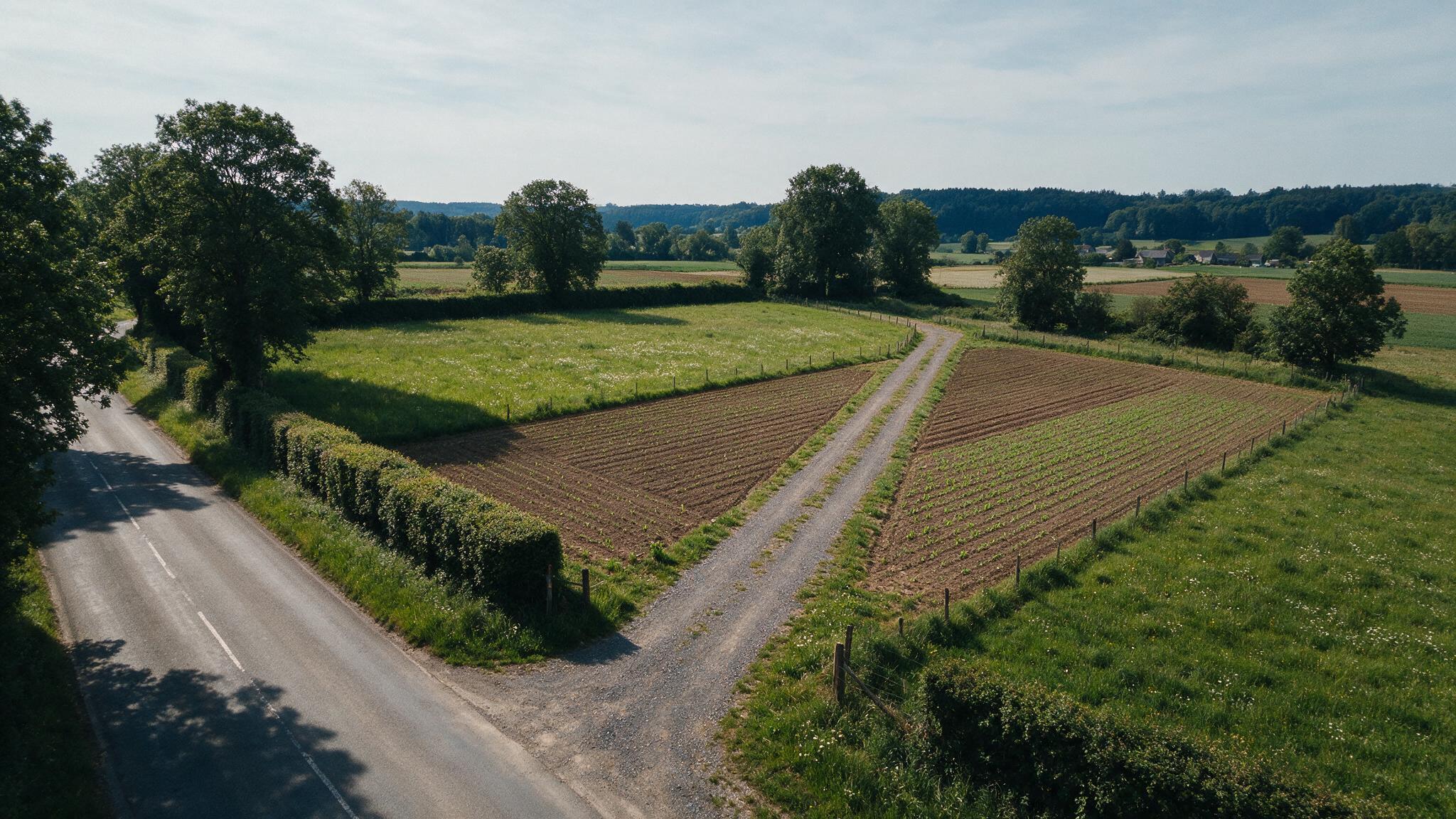 Podzielona nieruchomość gruntowa przy drodze publicznej